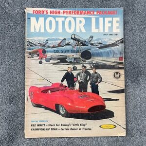 Vintage Motor Life Magazine July 1961 Ford High Performance Rex White Scarab Car